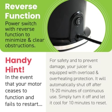 Elite Gourmet Whole Fruit Juice Extractor - EJX017