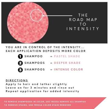 Watercolors INTENSE METALLIC Semi Permanet Color Depositing Shampoo-Sulfate & Paraben Free to Maintain & Enhance Hair Color 8 fl oz - ROSE GOLD (2 Count)