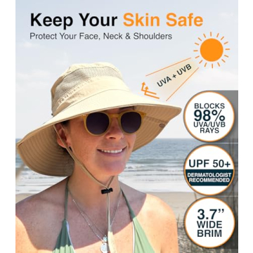 GearTOP Wide Brim Sun Hat Stylish UV Protection for Outdoors