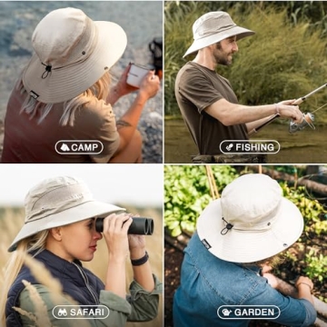 GearTOP Wide Brim Sun Hat Stylish UV Protection for Outdoors