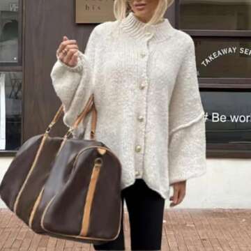 Trendy Women's Winter Oversized Cardigan Sweater