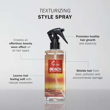TRUSS Beach Waves - Texturizing Styling Spray for Hair to Achieve The Perfect Natural Beach Wave Eff...