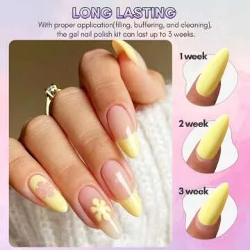 Makartt Gel Nail Polish Kit- 22 Bright Colors Gel Nail Polish Set Crystal Rose Classic Green Peach Pink Empire Yellow Color Fall Trend Soak off LED Gel Polish with Base/Top Coat, Manicure Salon Home