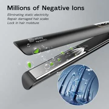 Nicebay Hair Straightener and Curler with 5 Temp Settings