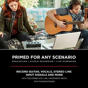 M-Audio M-Track Duo – USB Audio Interface for Recording, Streaming and Podcasting with Dual XLR, Line & DI Inputs, plus a Software Suite Included