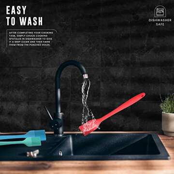 BAKEFETE 4 Pastry Brushes - Heat Resistant Silicone Set