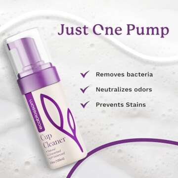 EcoBlossom Menstrual Cup Cleaner - Organic & Unscented Wash