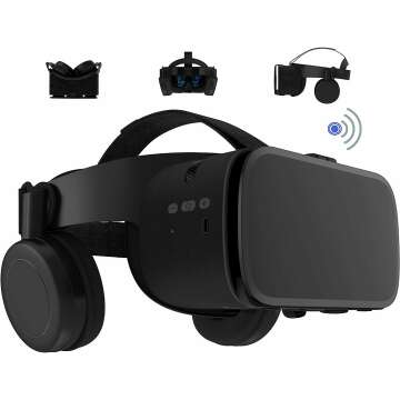 3D VR Headset with Bluetooth Remote for Phones