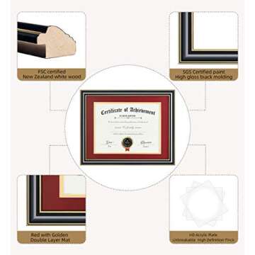 ELSKER&HOME 8.5x11 Document Frame in High Gloss Finish