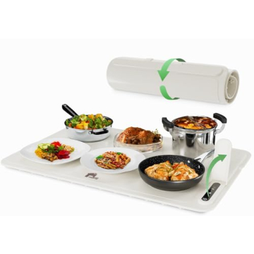 EconoHome Electric Warming Tray - Full Surface Food Warming Mat - Fast Heating, Portable, 3 Heat Lev...