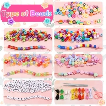 Cridoz Bead Bracelet Making Kit - Colorful Craft Fun