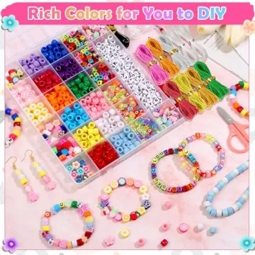 Cridoz Bead Bracelet Making Kit - Colorful Craft Fun