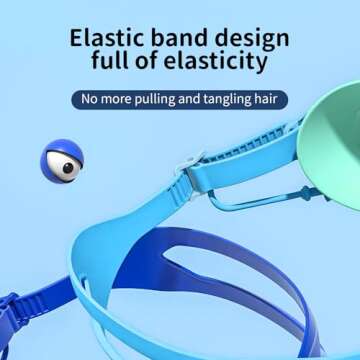 Graynoma 2 Packs Swim Goggles with Ear Plugs - Anti-Fog UV Protection for Men Women Adult Youth Water Goggles (Green and Dark Pink)