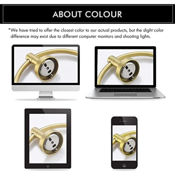 KES Brushed Gold Towel Ring for Stylish Bathrooms