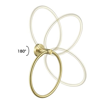 KES Brushed Gold Towel Ring for Stylish Bathrooms