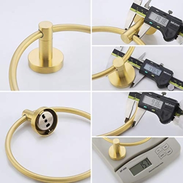 KES Brushed Gold Towel Ring for Stylish Bathrooms