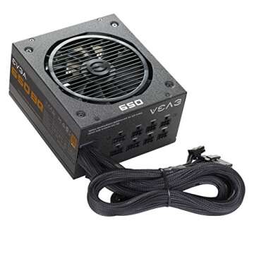 Evga 650 Bq, 80+ Bronze 650W, Semi Modular, Includes Power on Self Tester, Power Supply 110-Bq-0650-V2