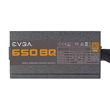 Evga 650 Bq, 80+ Bronze 650W, Semi Modular, Includes Power on Self Tester, Power Supply 110-Bq-0650-V2