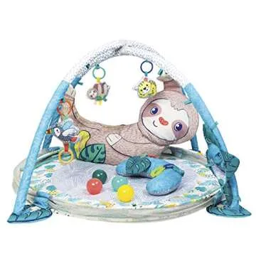 Infantino 4-in-1 Sloth Jumbo - Combination Baby Activity Gym and Ball Pit for Sensory Exploration an...