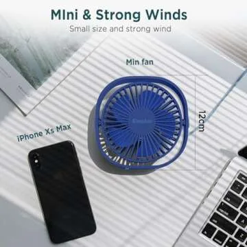 EasyAcc USB Small Desk Fan - Powerfully Portable & Quiet