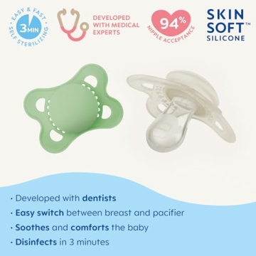 MAM Original Matte Baby Pacifier with Self-Sterilizing Case