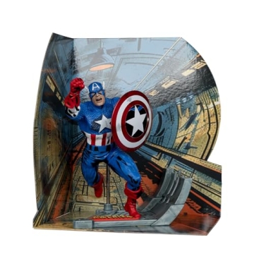 Stunning McFarlane Marvel Captain America 1:10 Scale Collectible with Scene