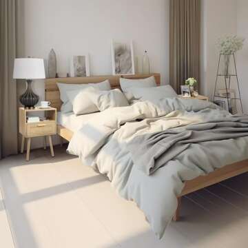 Finnhomy Nightstands Set of 2, End Table, Nightstand, Side Table with Hand Made Rattan Decorated Drawers, Wood Accent Table with Storage for Bedroom, Natural