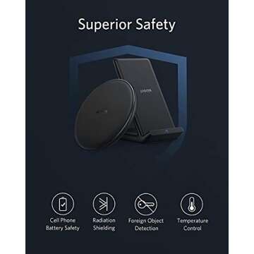 Anker Wireless Chargers Bundle, PowerWave Pad & Stand Upgraded, Qi-Certified, Fast Charging iPhone 12, 12 Mini, 12 Pro, Max, SE, 11, 11 Pro, 11 Pro Max, Xs Max, Galaxy S20, Note 10 (No AC Adapter)