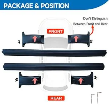 TUNTROL Max Loading 220lbs Thickened Roof Rack Cross Bars Fit for 2015-2020 Chevrolet Suburban & Tahoe, GMC Yukon & Yukon XL, Cadillac Escalade & Escalade ESV