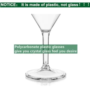 Yopay Unbreakable Martini Glasses Set of 6 for All Occasions