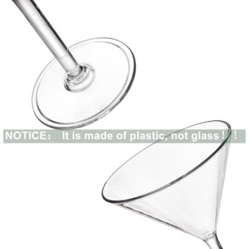 Yopay Unbreakable Martini Glasses Set of 6 for All Occasions