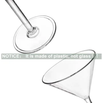 Yopay Unbreakable Martini Glasses Set of 6 for All Occasions