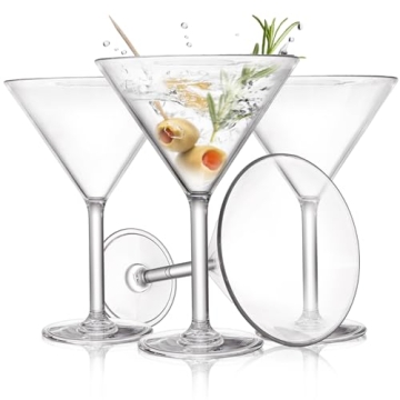 Yopay Unbreakable Martini Glasses Set of 6 for All Occasions