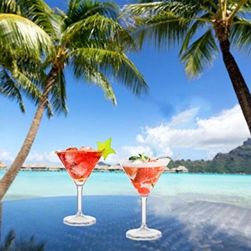 Yopay Unbreakable Martini Glasses Set of 6 for All Occasions