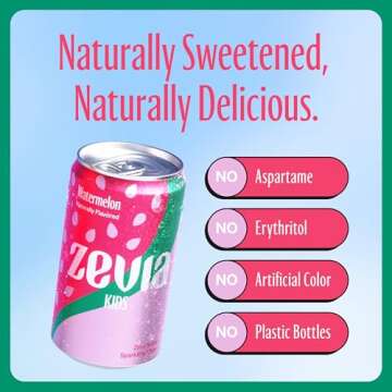 Zevia Kids Watermelon Drink, Naturally Sweet and Healthy