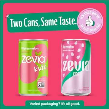 Zevia Kids Watermelon Drink, Naturally Sweet and Healthy