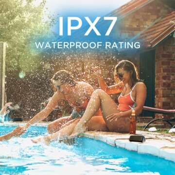 OontZ Ultra Bluetooth Speaker, Dual Edition Waterproof Bluetooth Speaker, Aux input, 14 Watts, Surround Sound, Rich Bass, Portable Wireless Speaker, Indoor Outdoor Speaker 20 hrs playtime (Black-Dual)