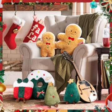 Christmas Tree Pillows Stuffed Tree Shaped Pillow Soft Christmas Throw Pillows Cute Tree Throw Pillow Decorative Pillows for Christmas Party Cushion Home Decor,Light Green,11.8 Inch