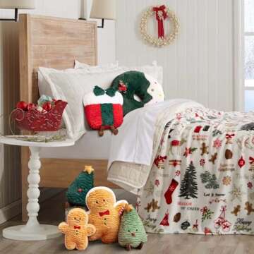 Christmas Tree Pillows Stuffed Tree Shaped Pillow Soft Christmas Throw Pillows Cute Tree Throw Pillow Decorative Pillows for Christmas Party Cushion Home Decor,Light Green,11.8 Inch