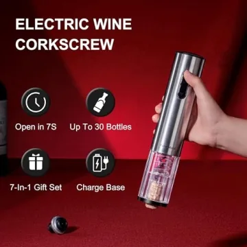 Electric Wine Opener Set by Roter Mond for Effortless Uncorking