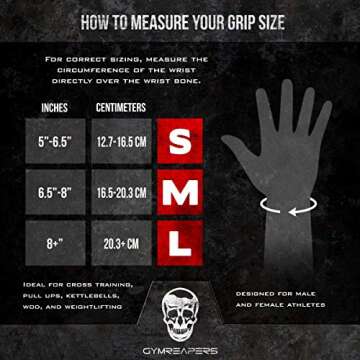 Gymreapers Weight Lifting Grips (Pair) for Heavy Powerlifting, Deadlifts, Rows, Pull Ups, with Neopr...