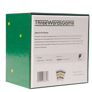 Three Words Game - A Family charades Game of guessing Using Three Words and Gestures - Contains 750 Words