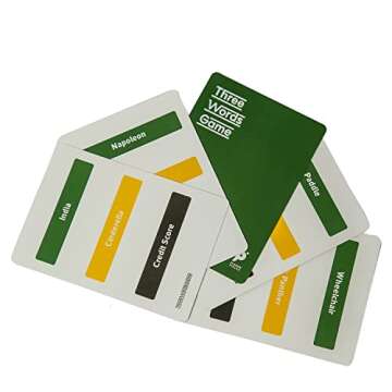 Three Words Game - A Family charades Game of guessing Using Three Words and Gestures - Contains 750 Words