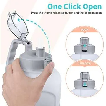 128oz Motivational Water Bottle - Durable & BPA Free