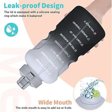 128oz Motivational Water Bottle - Durable & BPA Free