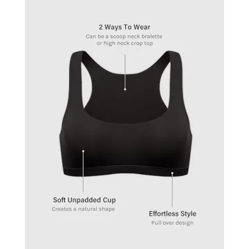 INLYRIC Women’s Soft Racerback Bralette - 2 Ways to Wear
