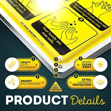 Hand Washing Sign - Durable, Weather-Resistant, Made in USA