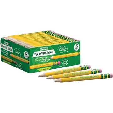 Ticonderoga Golf Pencils with Erasers, Pack of 72