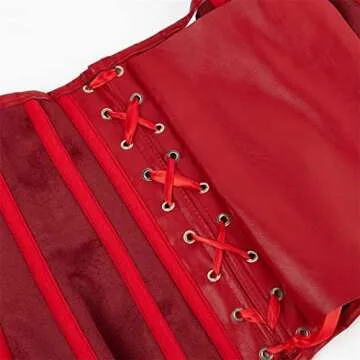 Plus Size Steampunk Faux Leather Corset for Women