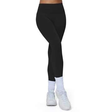 Aoxjox Workout Peach Contour Seamless Hidden Scrunch Butt Lift Leggings for Women Gym Yoga Pants 24" (Black, Medium)